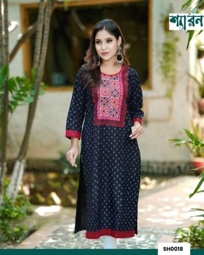 Kamiz with Block Print & Embroidery