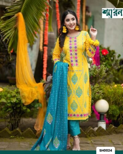 Yellow Radiance Chadni Three Piece