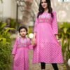 Pink Baby Frock - Affordable Aarong-style Handwork & Block Print