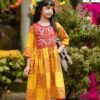 Kid's Sunshine & Scarlet Artisan Kurti - Hand Stitch with Block Print (Slub Cotton)