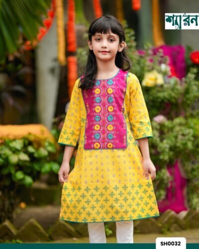 ellow Radiance Kids’ Chadni Kurti – Bright, Breezy & Beautiful