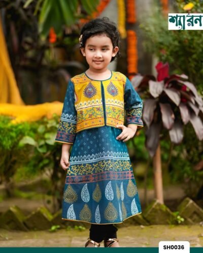 Boshonto Kurti for Baby – Slub Cotton with Block Print & Embroidery