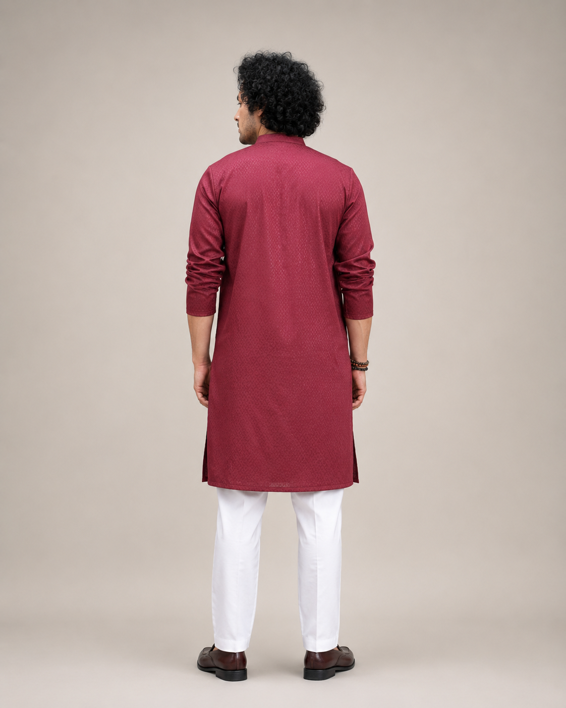 Premium Jacquard Cotton Embroidered Panjabi - Image 2