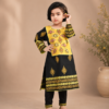 Kids Kurti Elegant Black – Hand-Stitched with Traditional Block Print
