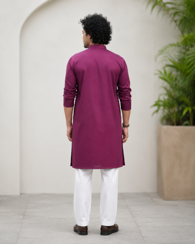 Alternative view of Jacquard Cotton Digital Print Panjabi