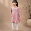 Girls Viscose Cotton Frock – Block Print & Hand Stitch Design