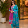 Premium Handcrafted Slub Cotton Three Piece – Inspired by Aarong Style
