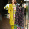 Olive Green Slub Cotton Salwar Kameez