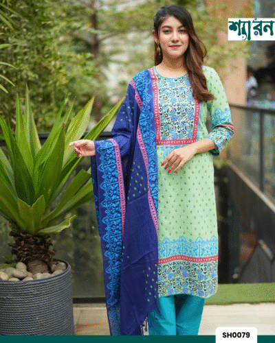 Viscose Cotton Block Print Kameez Set