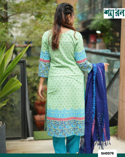 Alternative view of Viscose Cotton Block Print Kameez Set