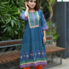 Jacquard Cotton Block Print Handcrafted Kurti with Pant