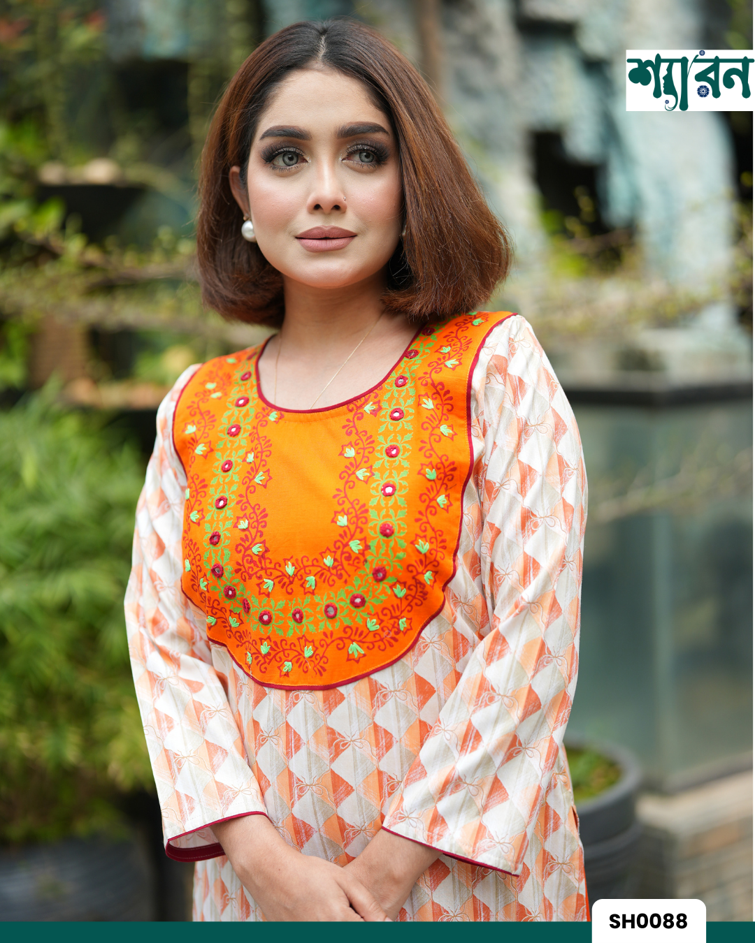 Viscose Cotton Embroidered Two Piece - Kurti & Pant - Image 3