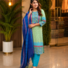 Viscose Cotton Block Print Kameez Set