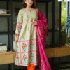 Viscose Cotton Handcrafted with Block Print Round Kurti Set