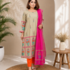 Viscose Cotton Handcrafted with Block Print Round Kurti Set