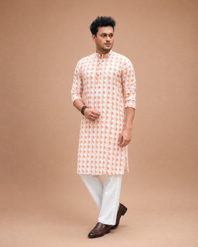 Band Collar Viscose Cotton Panjabi