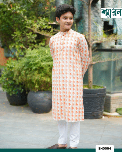 Alternative view of Boys Band Collar Premium Viscose Panjabi