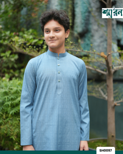 Alternative view of Boys Classic Blue Premium Panjabi