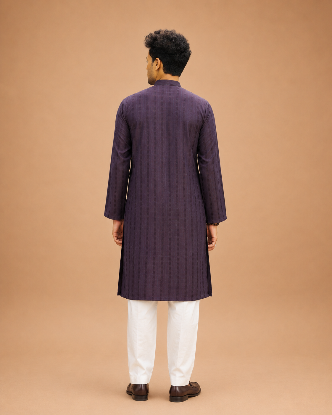 Band Collar Viscose Cotton Panjabi for Men - Image 2