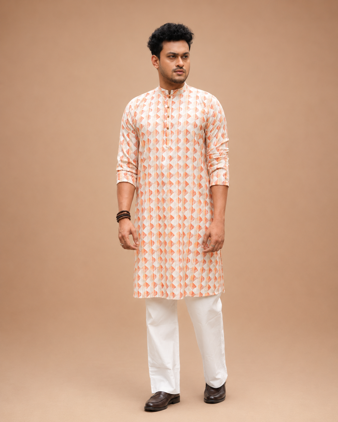 Band Collar Viscose Cotton Panjabi - Image 3
