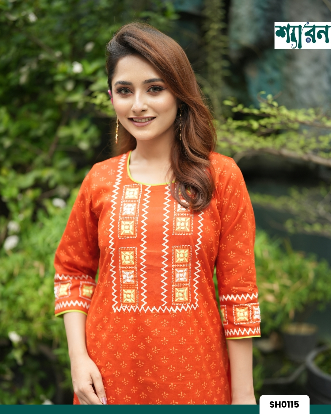 Premium Cotton Salwar Kameez with Block Print & Handwork - Image 3